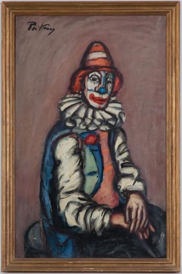 Clown assis by Franz Priking