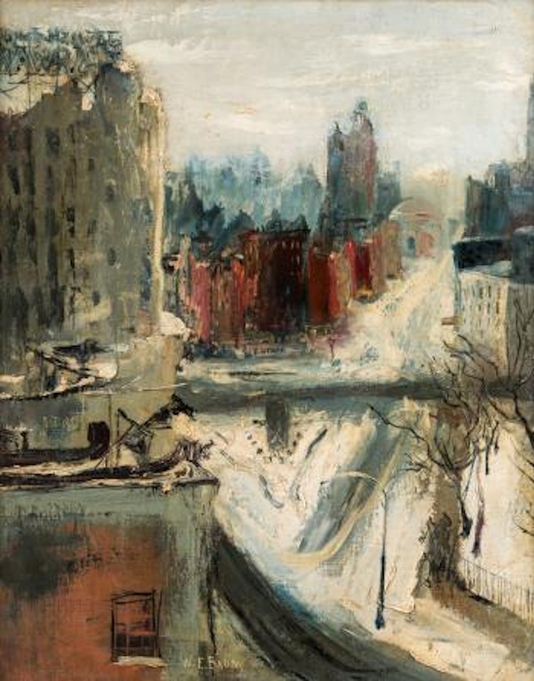 Snowy City Streets by Walter Emerson Baum