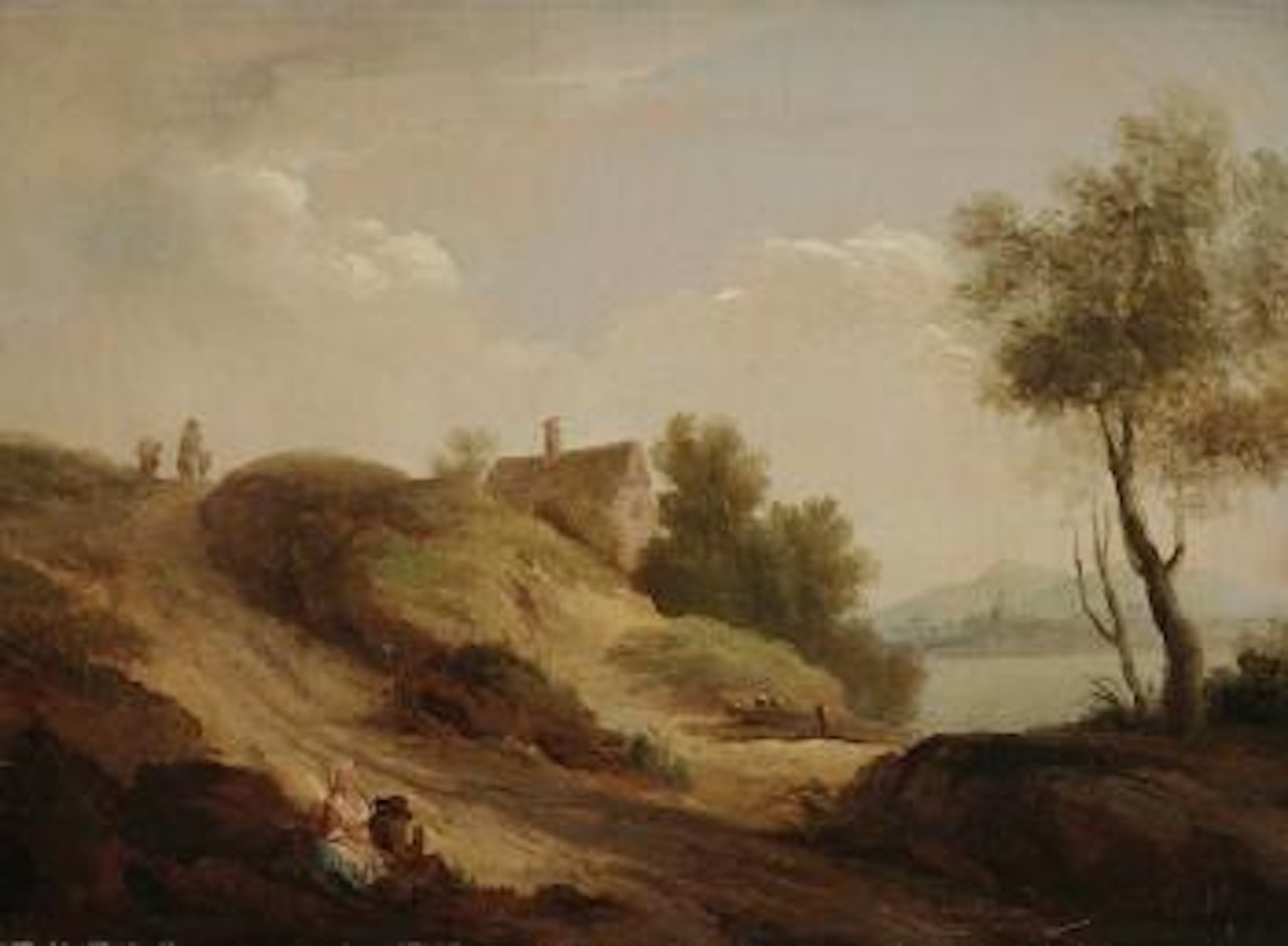 Paysage animé de personnages by Louis-Leopold Boilly