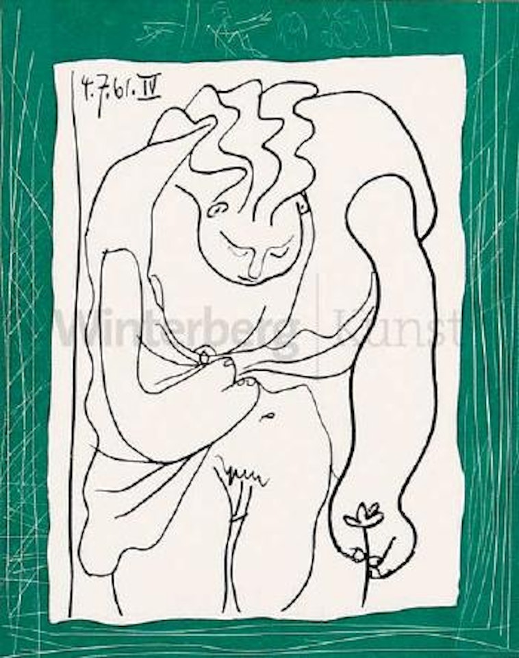 Composition avec Bord vert by Pablo Picasso