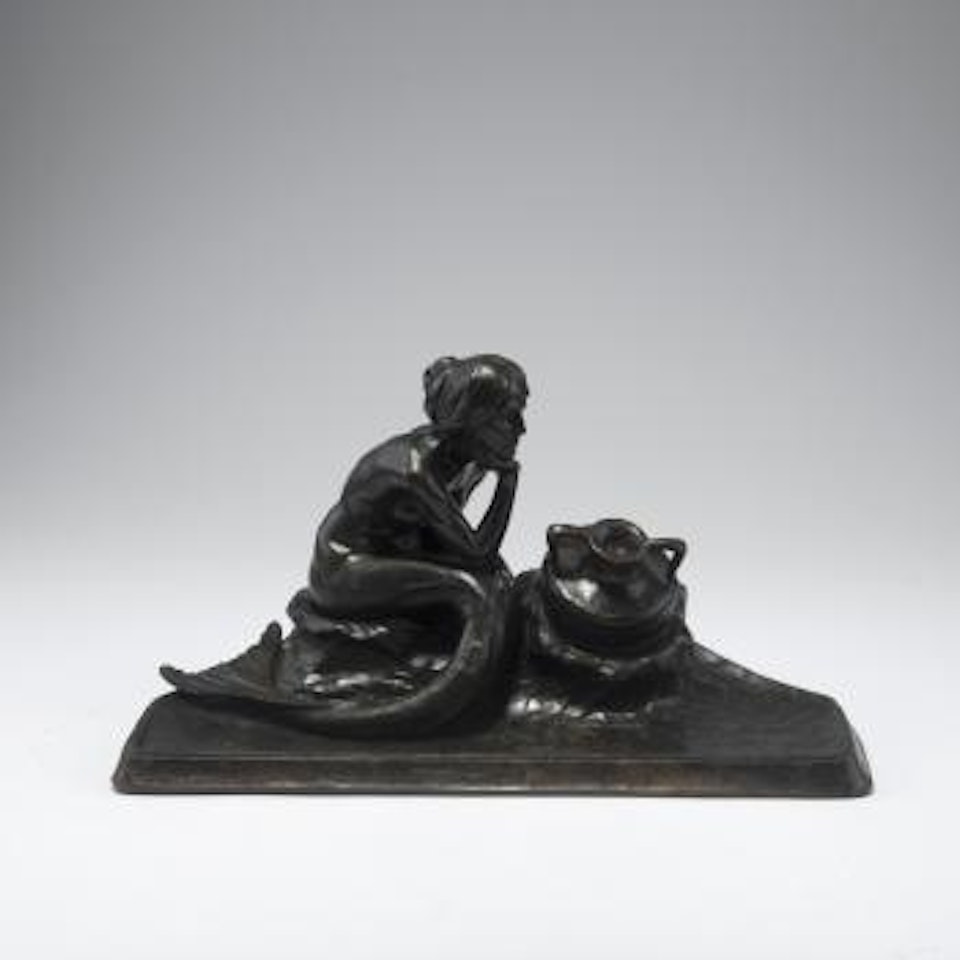 Mermaid inkwell by Gustav Gurschner