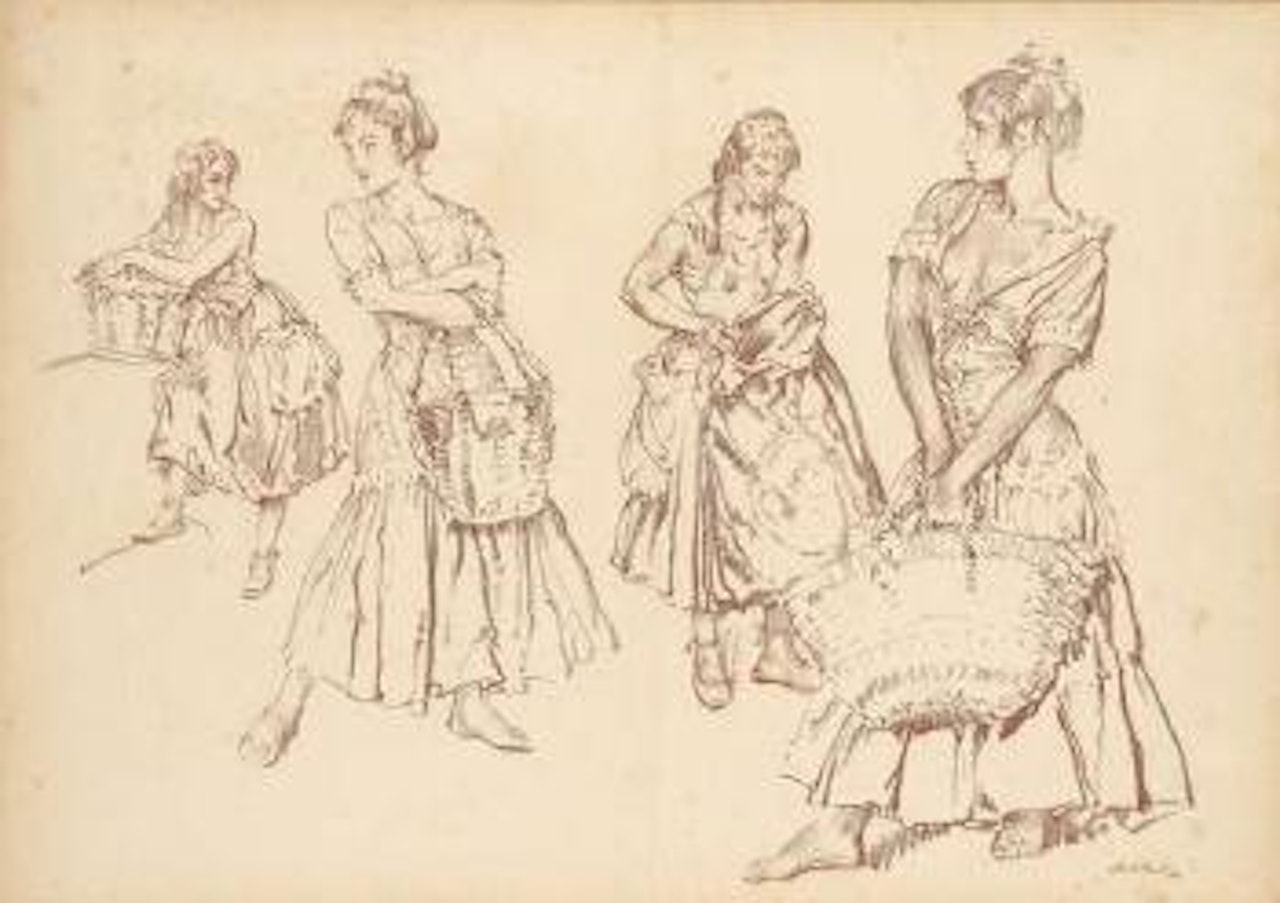 Four studies by William Russell Flint