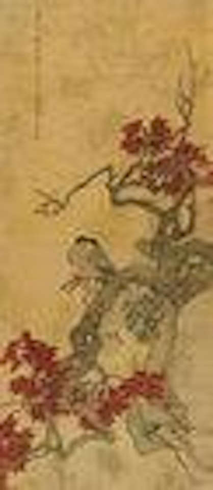 Red Leaves and Birds by Ren Bonian