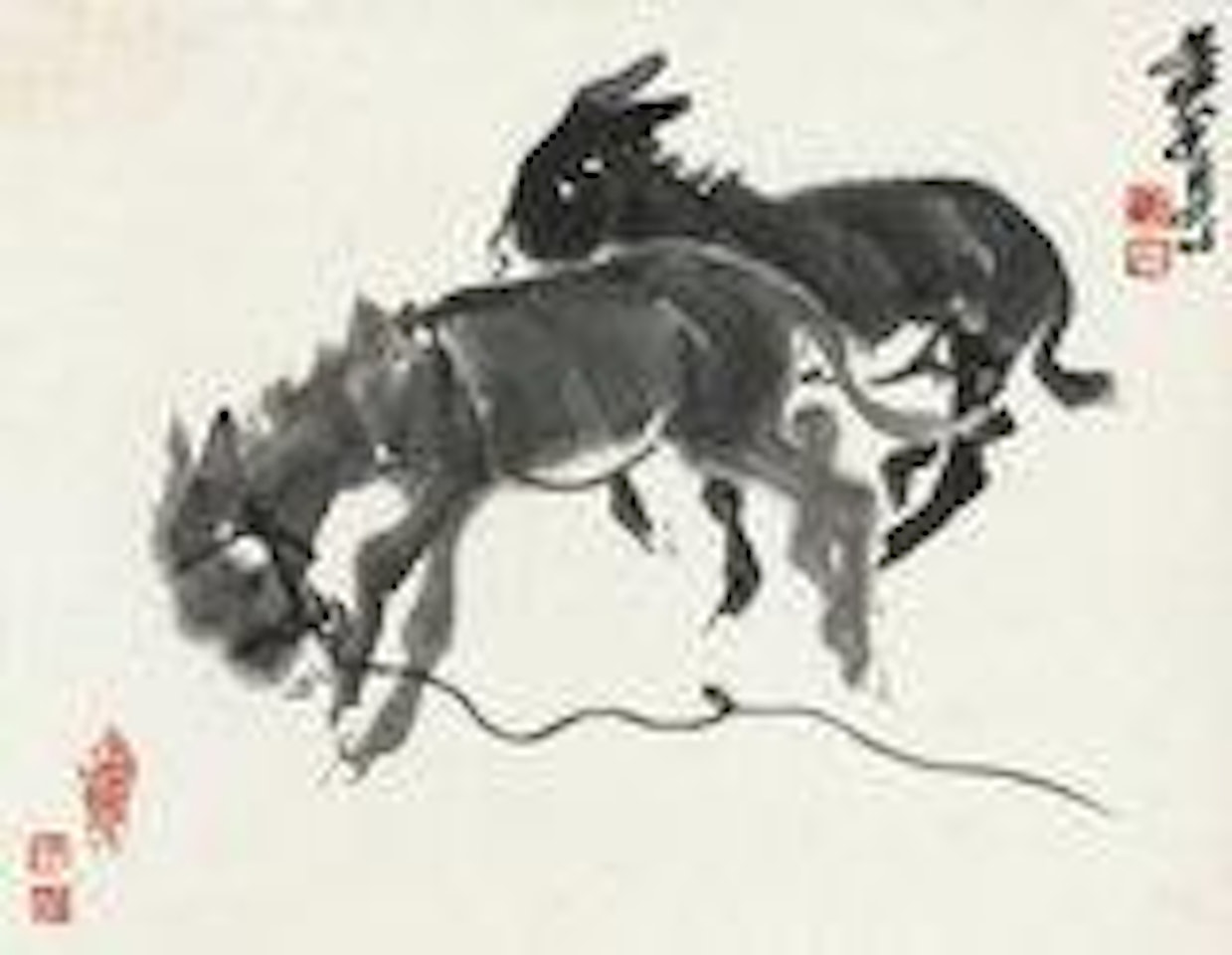 Two Donkeys by Huang Zhou