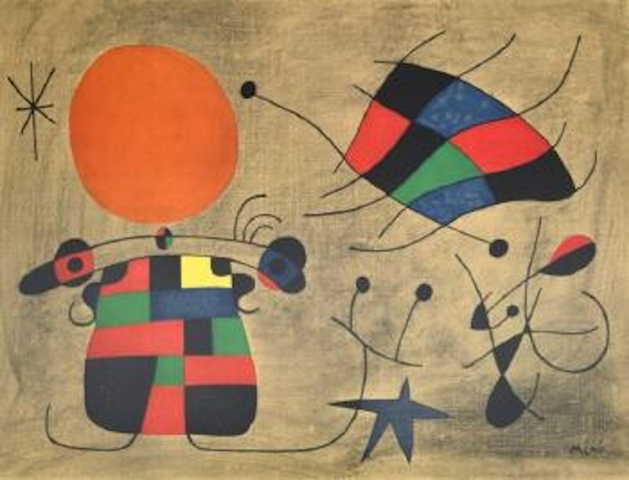 Le sourire aux ailes flamboyantes by Joan Miró