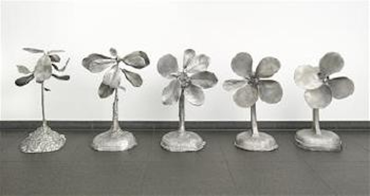 The metamorphosis of a plant into a fan (serie of 5) by Jim Dine