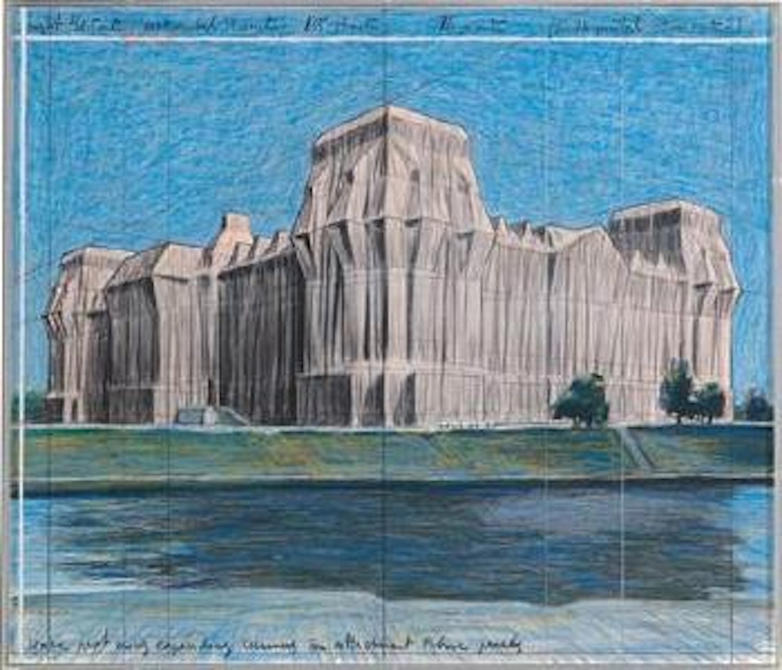 Wrapped Reichstag Project for Berlin by Christo