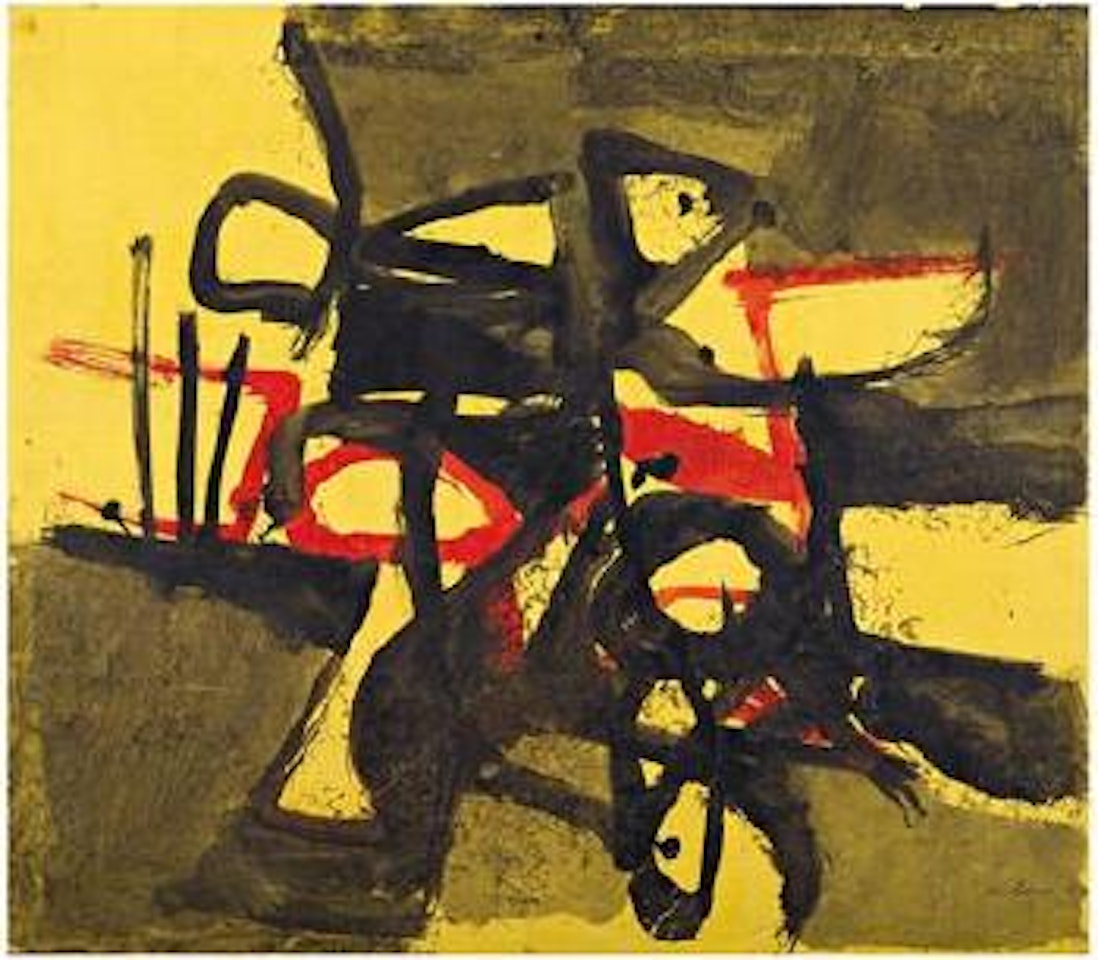 Senza titolo (Giallo rosso nero) by Afro