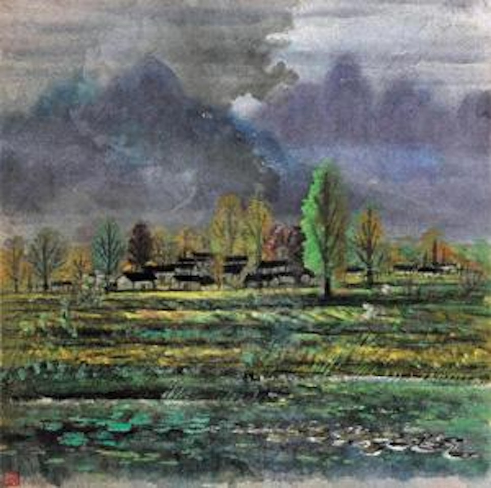 Town In Autumn by Lin Fengmian