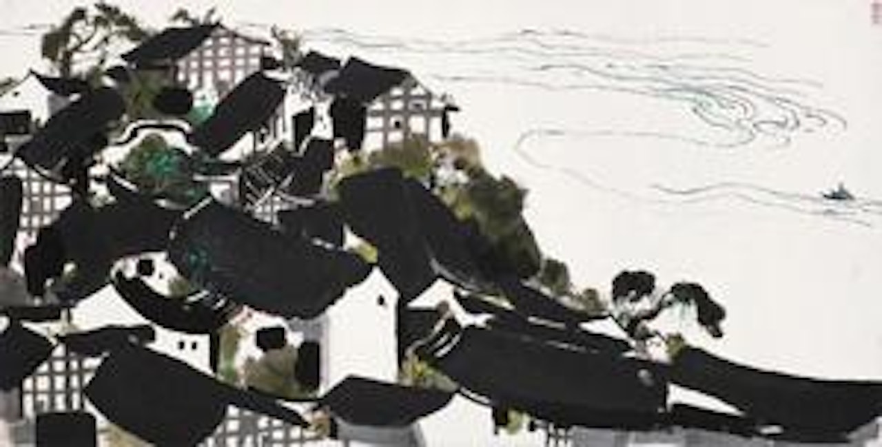Houses by Wu Jiang River by Wu Guanzhong