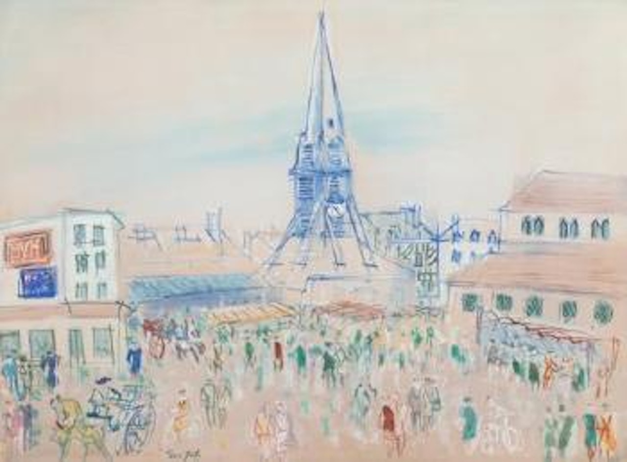 Honfleur, Place Sainte-Catherine by Jean Dufy