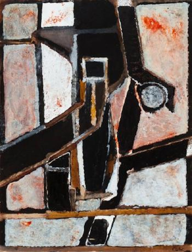 Composition with a Bottle by Françoise Gilot