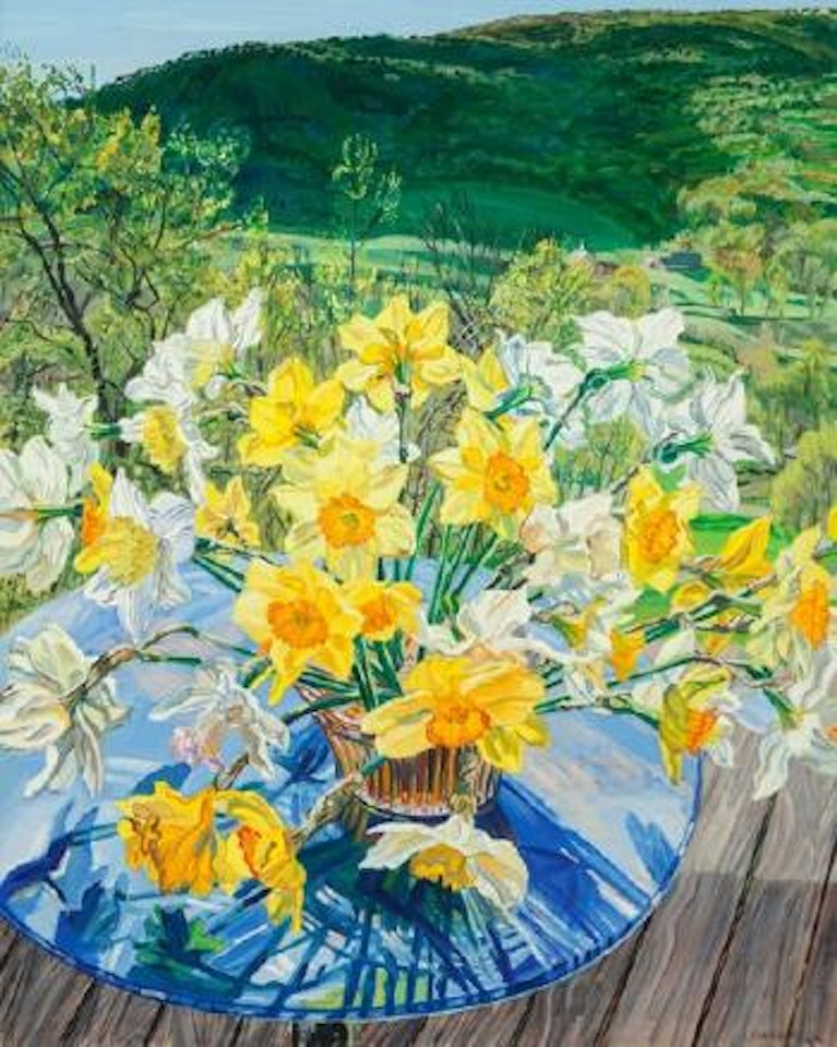 Daffodils and Spring Trees by Janet Fish