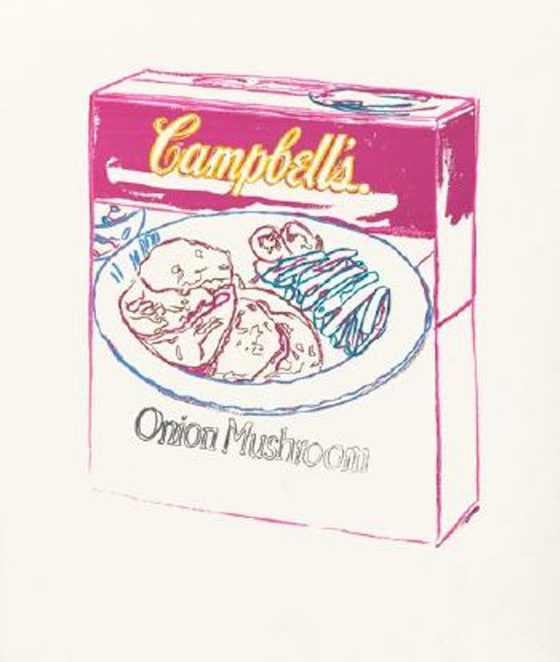 Campbell's Soup Box (Onion Mushroom) by Andy Warhol