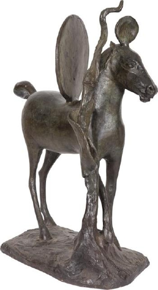Cheval à deux disques by Barry Flanagan