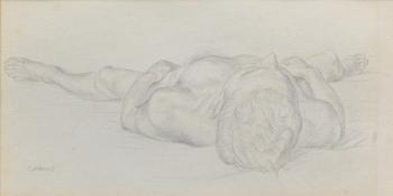Foreshortened nude by Paul Cadmus
