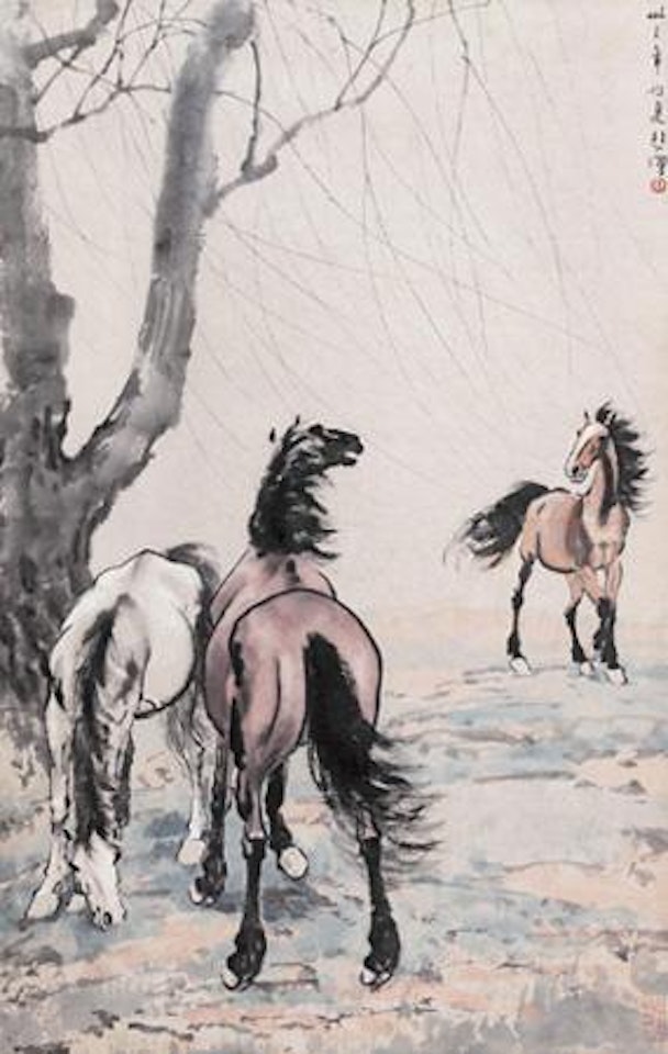 Three Horses by Xu Beihong