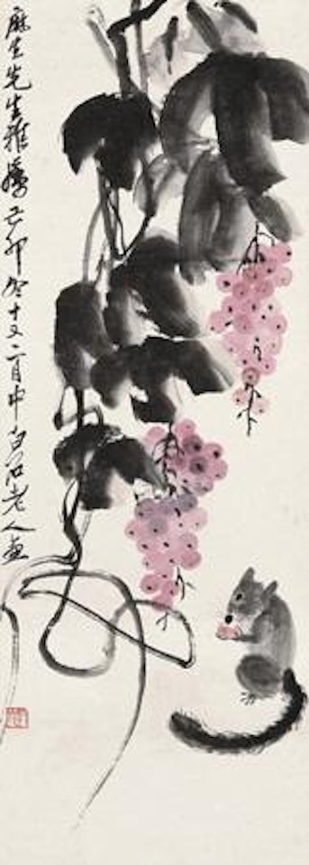 The Squirrel and Grape by Qi Baishi