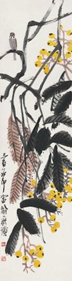 Loquat and Sparrow by Qi Baishi
