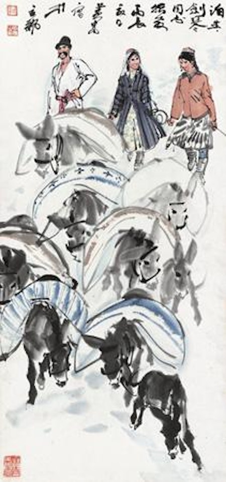 Driving The Donkeys by Huang Zhou