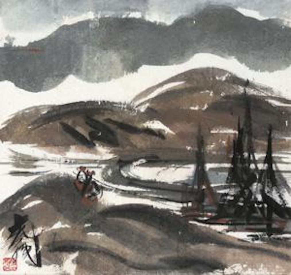Riverside by Lin Fengmian