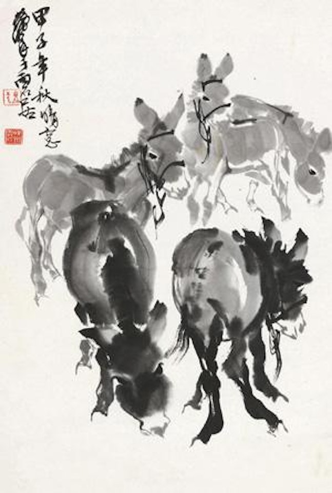 Five Donkeys by Huang Zhou