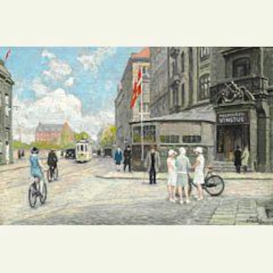 Helmbæk's wine bar on the corner of Gl. Kongevej and Bagerstræde, Copenhagen by Paul Fischer