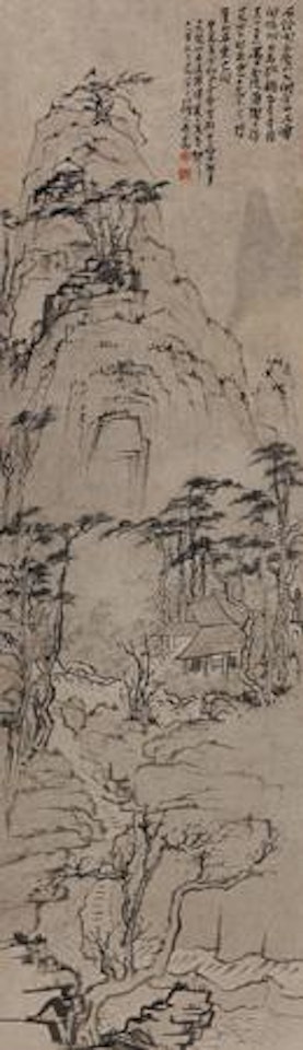 Landscape Aften Shi Tao by Pan Tianshou