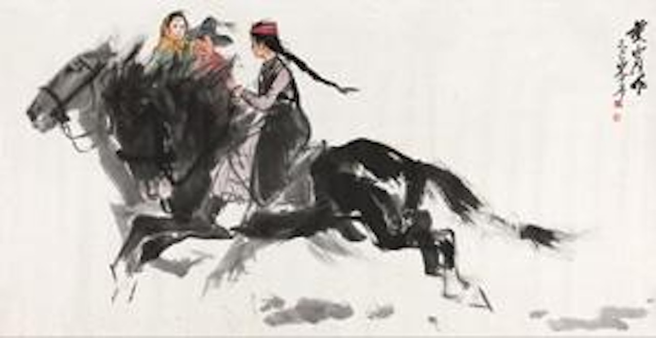 Horse Racing by Huang Zhou