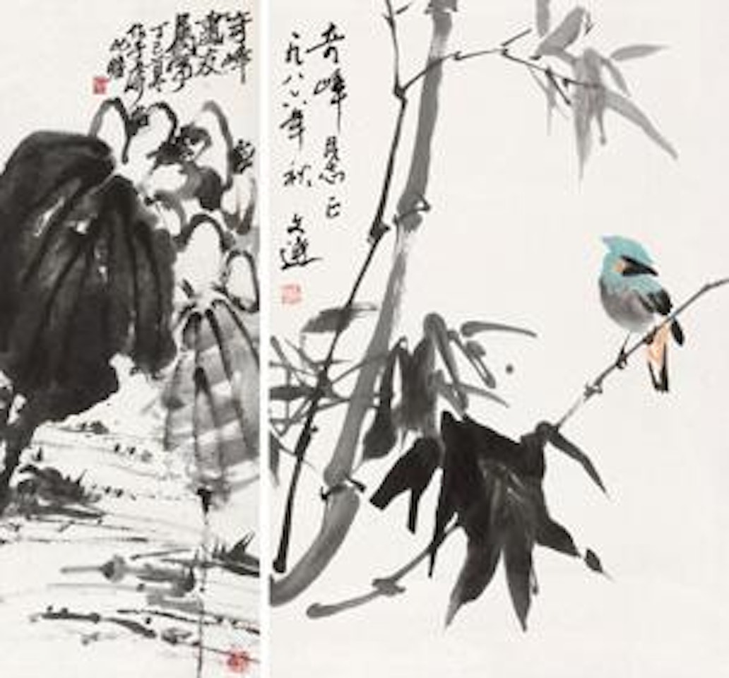 Lotus / Sparrow by Zhu Qizhan