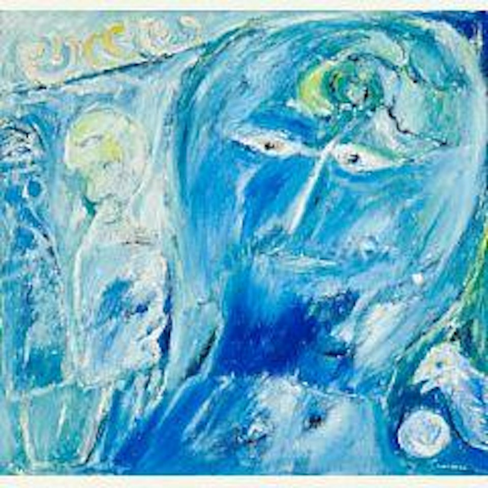 Drømmen (i hvid-blåt) (The Dream - in white-blue) by Carl-Henning Pedersen