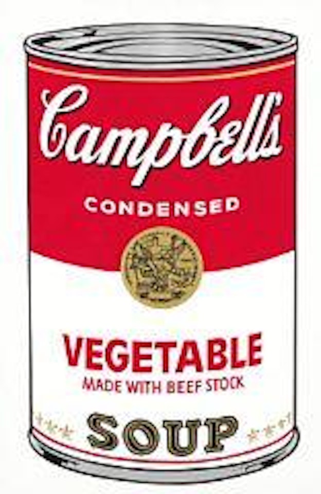 Campbell's Soup I - Vegetable Made with Beef Stock by Andy Warhol