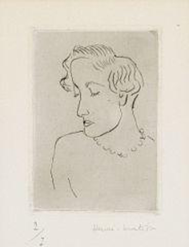 Tête de trois-quarts gauche by Henri Matisse