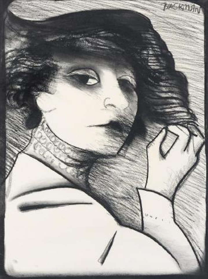 Woman With Hat by Charles Blackman