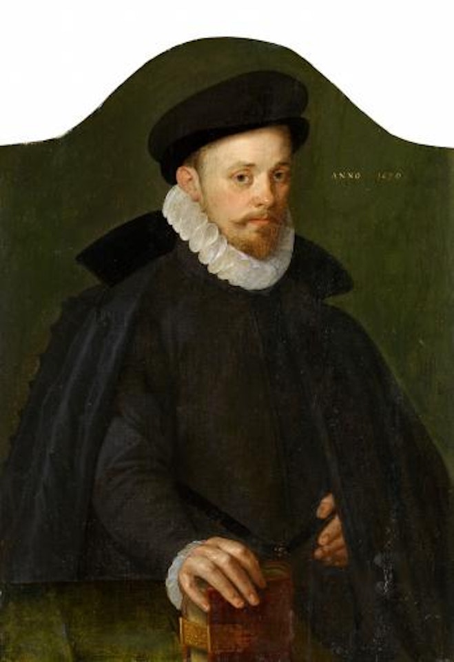 Portrait of a Man in a Black Beret and White Ruff by Flemish School