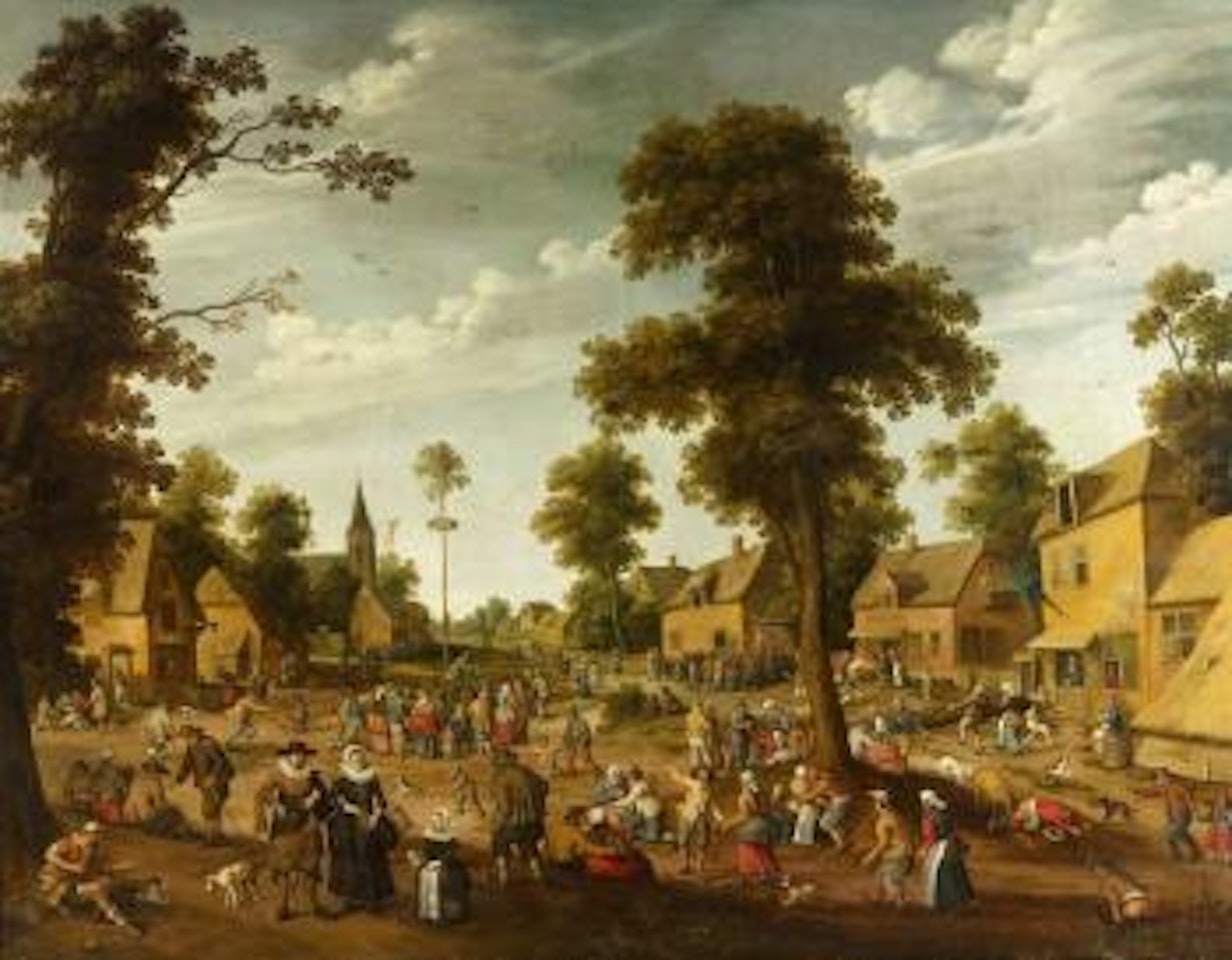 Peasant Festival in a Village Square by Joost Cornelisz Droochsloot