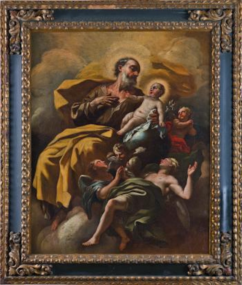 San Giuseppe, Gesù Bambino e angeli by Circle of Luca Giordano