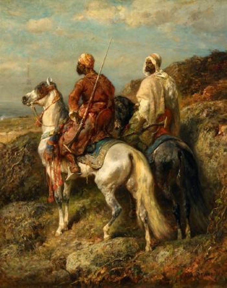 Two Arabian Riders by Adolf Schreyer