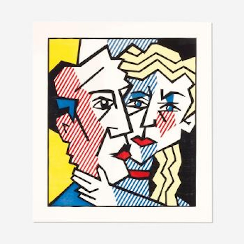 The Couple (from the Expressionist Woodcut series) by Roy Lichtenstein