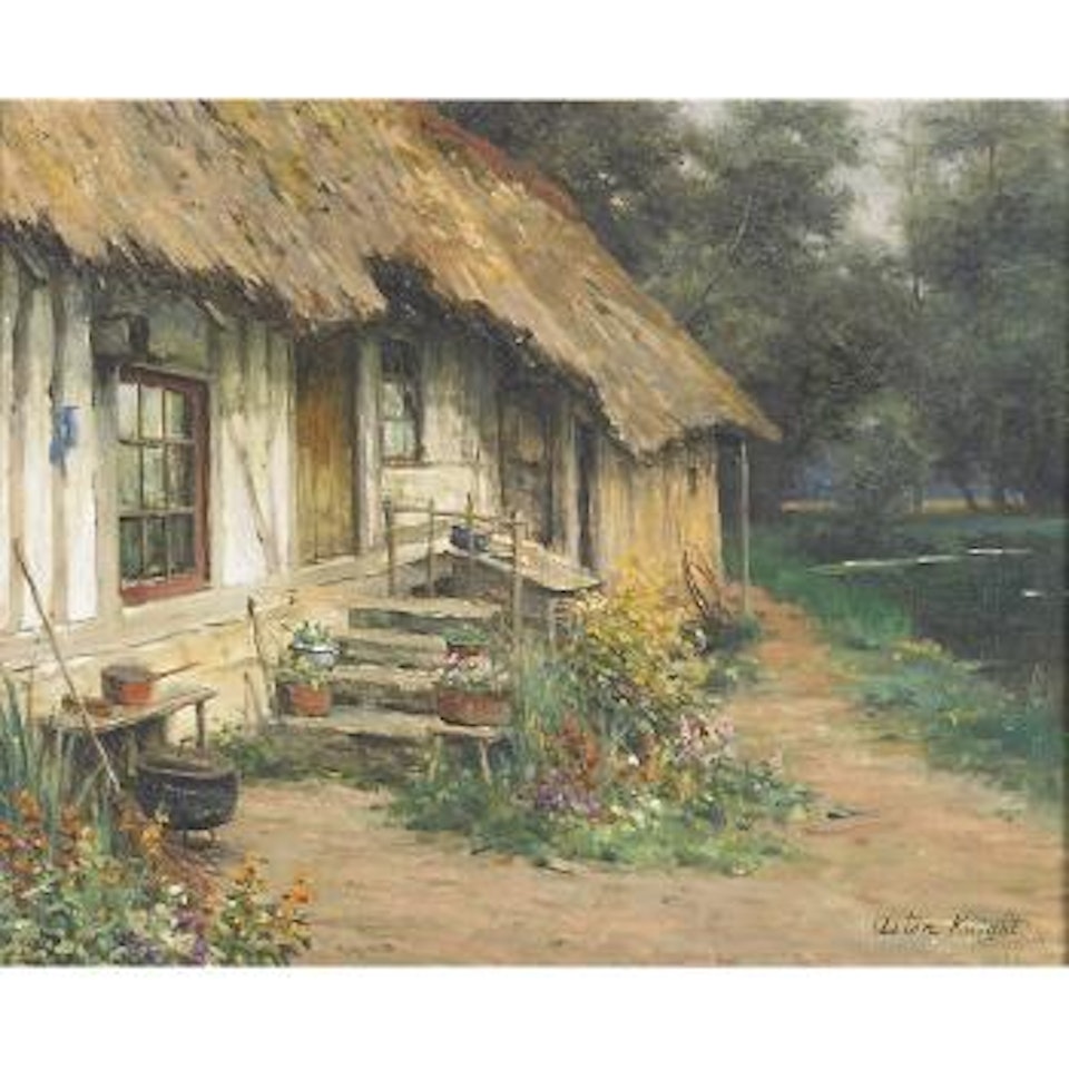 Untitled (Cottage Landscape) by Louis Aston Knight