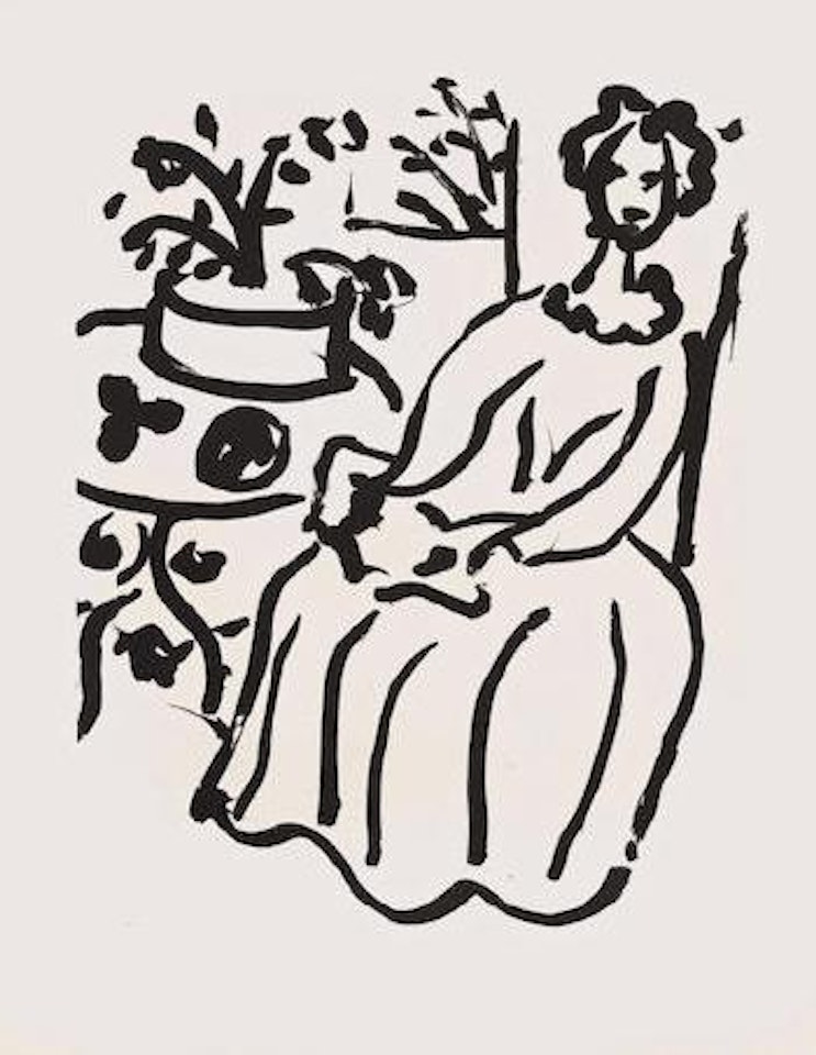 Marie-José en robe jaune (D. 817) by Henri Matisse