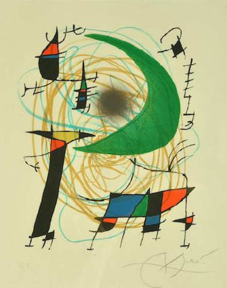 Pl. 7, from Joan Miró Lithographs I (M. 861; C. bk. 160) by Joan Miró