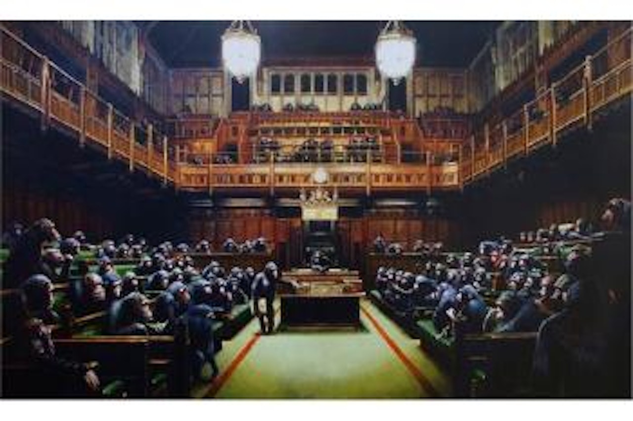 Monkey Parliament by Banksy