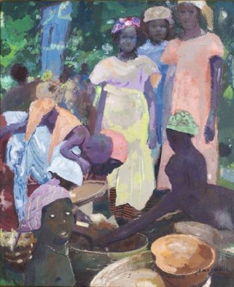 Scène de marché au Soudan by Jacques Majorelle