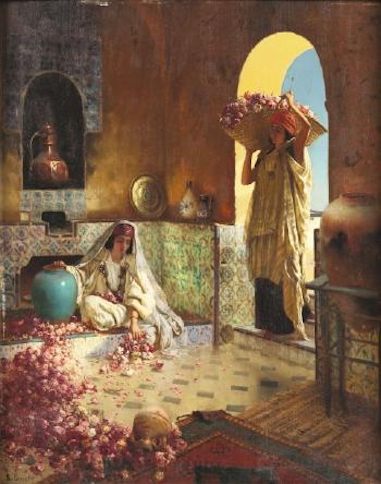 La cueillette des roses by Rudolf Ernst