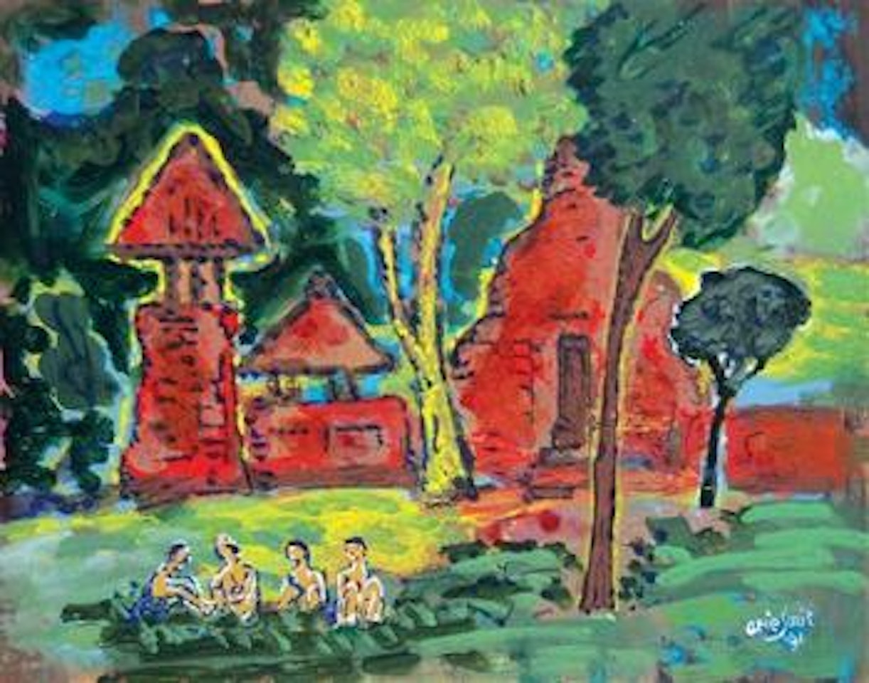In Front of the Temple by Arie Smit
