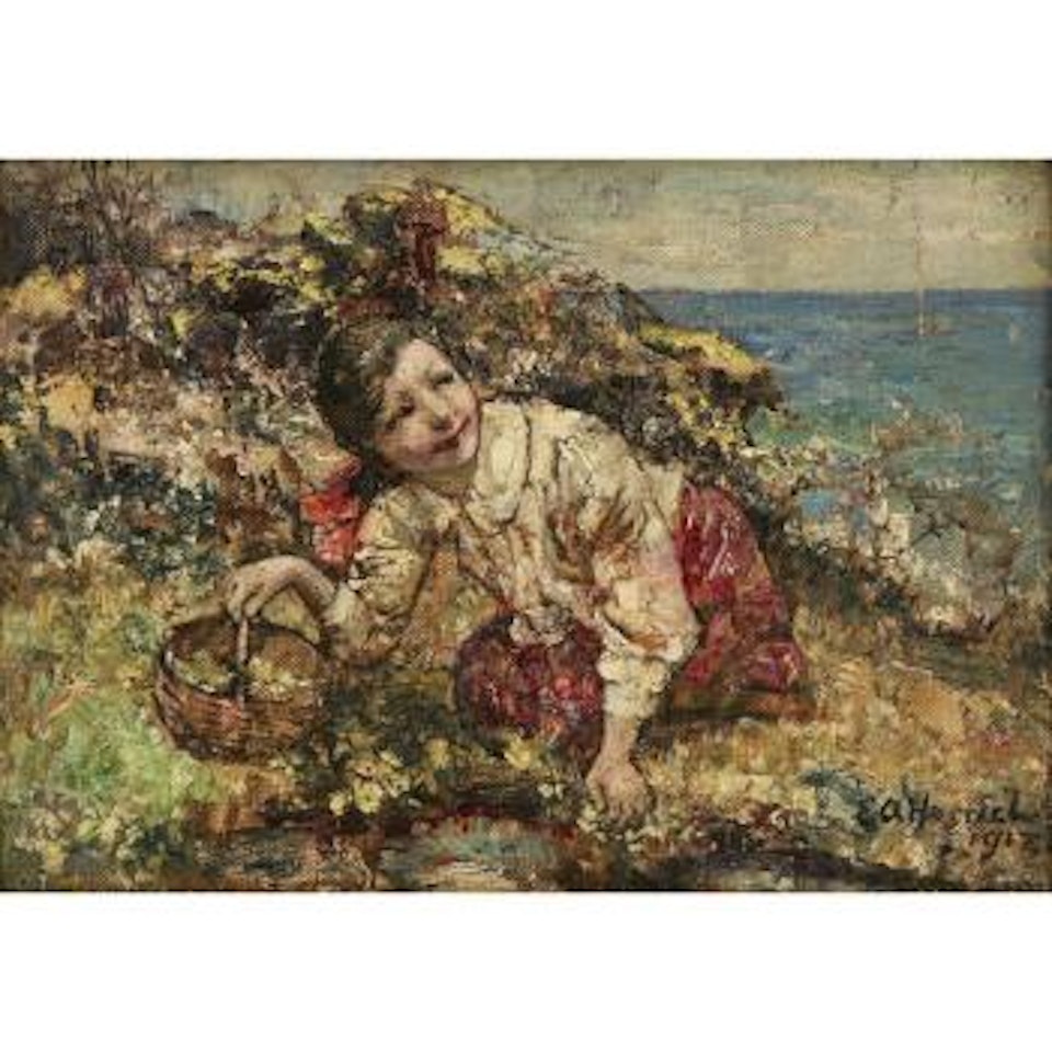 A rare posy by Edward Atkinson Hornel