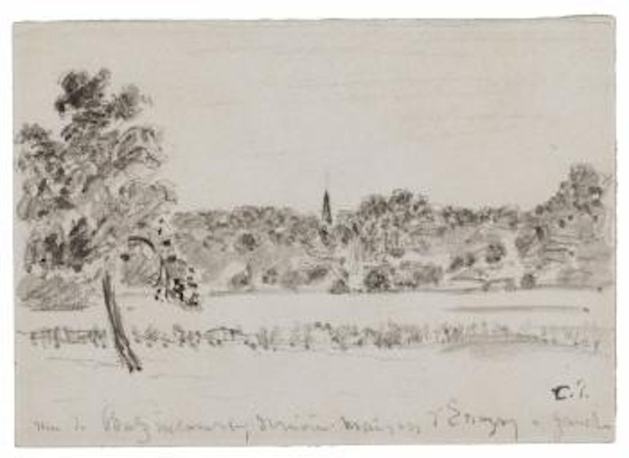 Vue de Bazincourt by Camille Pissarro