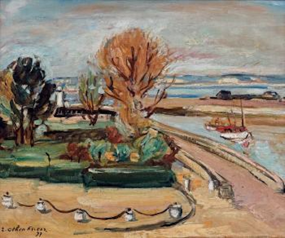 Honfleur, chalutier à l’entrée du port by Othon Friesz