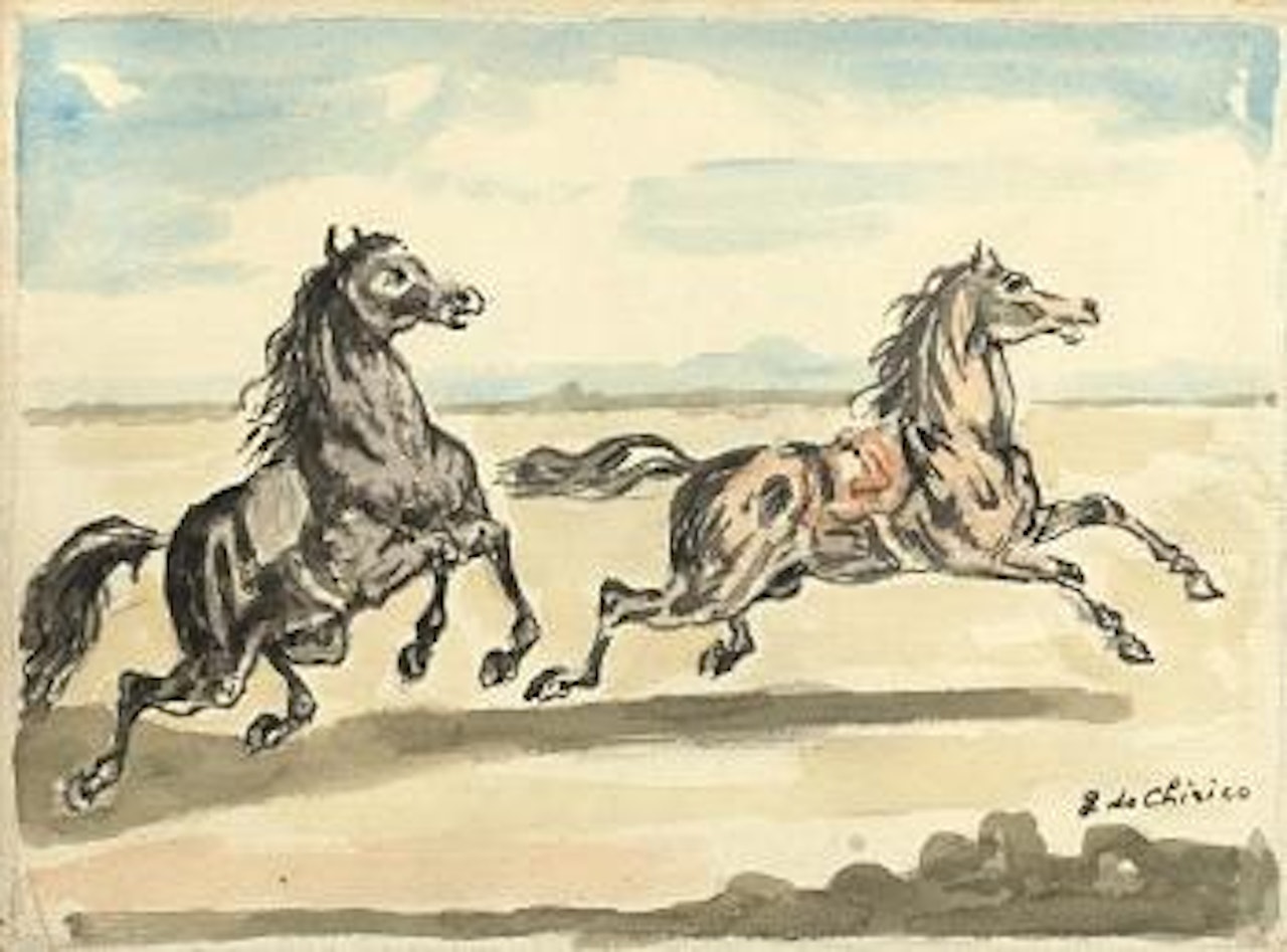 Cavalli by Giorgio de Chirico